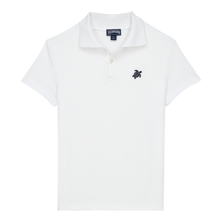 Boys Tencel Polo French History White front view