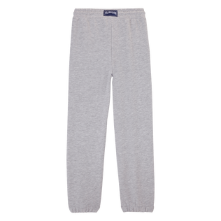 Pantalon jogging en coton garçon logo imprimé Gris chine vue de dos