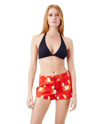 Shorts da mare donna St Valentin 2020-Vilebrequin x Giriat Medicis red vista frontale indossata