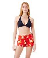 Shorts da mare donna St Valentin 2020-Vilebrequin x Giriat Medicis red vista frontale indossata