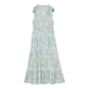 Women Maxi Dress Hidden Fishes - Vilebrequin x Poupette St Barth White back view
