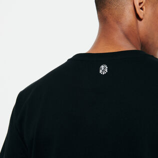 Men T-Shirt Bandana Logo Printed - Vilebrequin x BAPE® BLACK Black details view 3