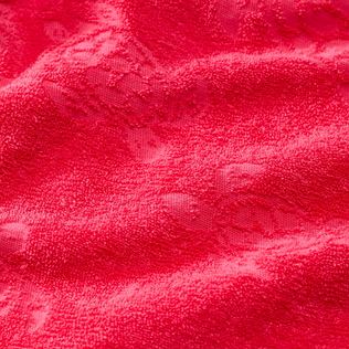 Girls Terry Dress Turtles Jacquard Gooseberry red details view 1