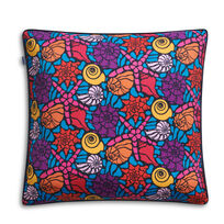 Pillowcase Noumea Sea Shells Azul marino vista frontal