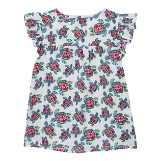 Girls Shirt Provencal Turtle White back view