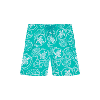 Boys Swim Shorts Oursins Bicolores Disco green front view