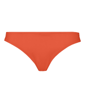 Women Mini Brief Bikini Bottom Jacquard Vichy Poppy red front view