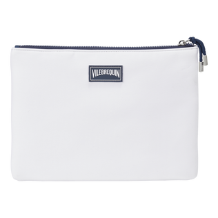 Borsello da spiaggia con zip Turtle Bianco vista posteriore