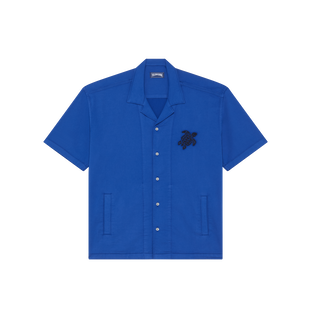 Men Cotton Bowling Shirt Solid Marrakech 正面图