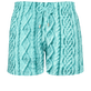 Pantaloncini mare uomo elasticizzati in maglia aran Thalassa vista frontale