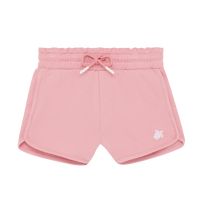 Pantalones cortos de algodón orgánico con bordado de tortuga para niña Boudoir vista frontal