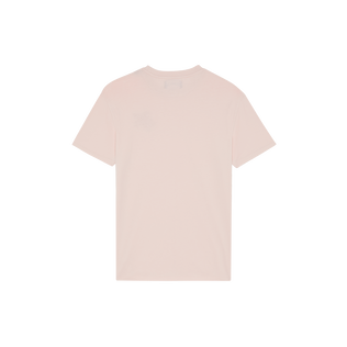 Camiseta de algodón orgánico con tortuga bordada para hombre Peony vista trasera
