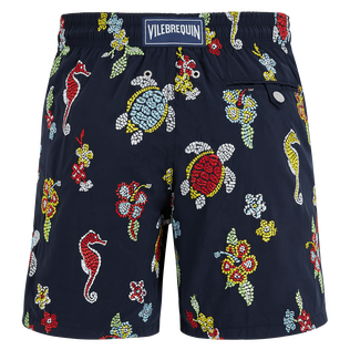 Men Swim Trunks Embroidered Mosaïque - Limited Edition Ink back view