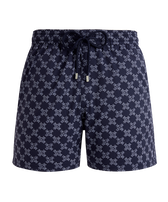 Men Stretch Swim Shorts Turtle Monogram Navy 正面图