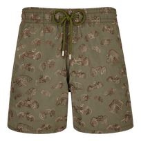 Maillot de bain homme brodé Hermit Crabs Olivier vue de face