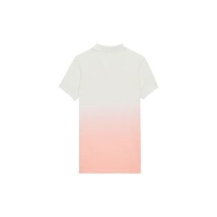 Girls Lyocell and Cotton Tie and Dye Polo Dress Peony back view