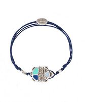 Kids String Enameled Turtle Bracelet - Vilebrequin x Gas Bijoux Navy front worn view