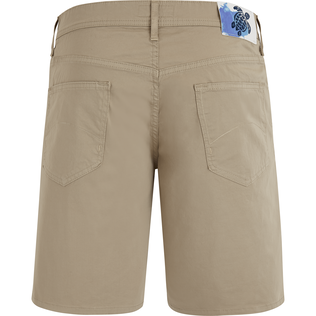 Men Others Solid - Men 5-Pocket embroidered Micro Ronde des Tortues Bermuda Shorts, Safari back view