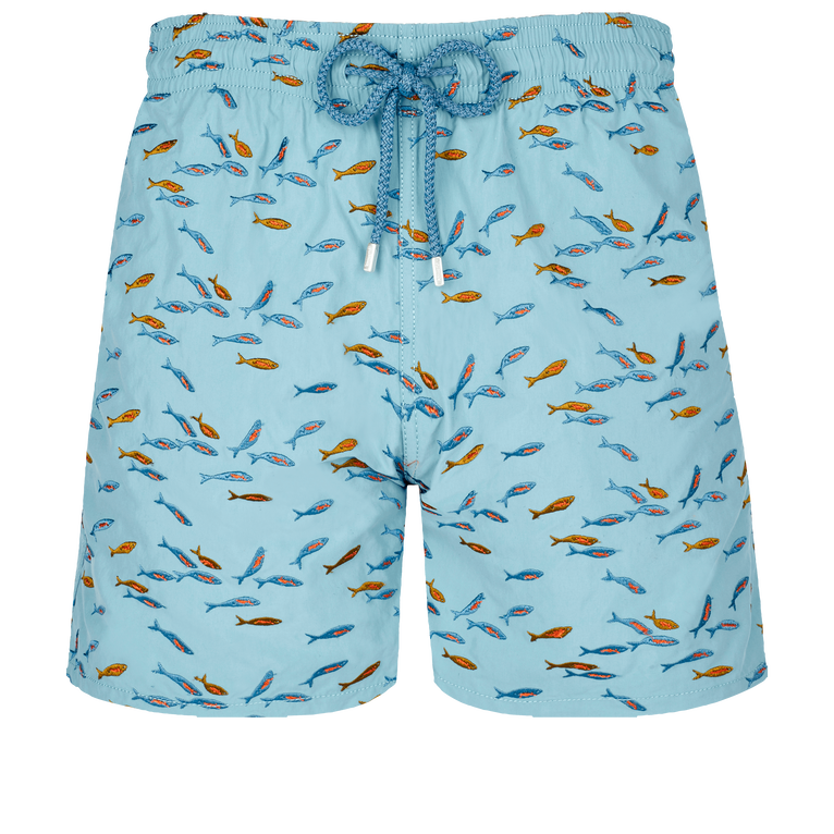 Men Swim Shorts Embroidered Gulf Stream - Swimming Trunk - Mistral - Blue - Size L - Vilebrequin