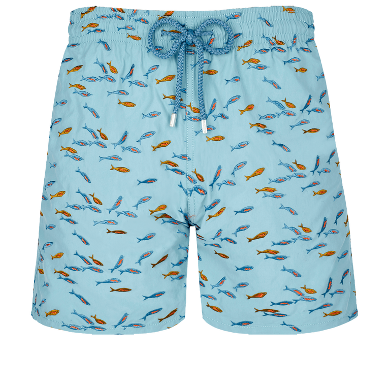 Pantaloncini Mare Uomo Ricamati Gulf Stream - Edizione Limitata - Costume Da Bagno - Mistral - Blu