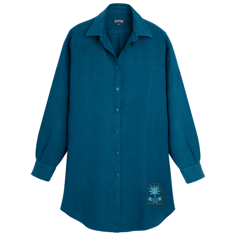 Hemdkleid Aus Leinen - Hemdkleid - Fragance - Blau - Größe XS - Vilebrequin