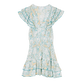 女士 Hidden Fishes 迷你连衣裙 - Vilebrequin x Poupette St Barth 合作款 White 正面图