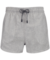 Men Short Merino Wool Swimwear Solid Heather grey front view