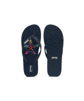 Disco Stars Flip-Flops für Herren Marineblau Vorderansicht