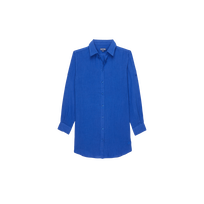 Women Linen Shirt Dress Solid Marrakech front view