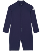 Einteiliger Rashguard für Kinder Marineblau Vorderansicht