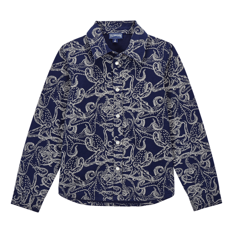 Camisa Con Estampado Macro Octopussy Para Niño - Camisa - Gillou - Azul