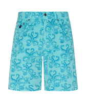 Men Cotton Bermuda Shorts Printed Poulpes Bora bora front view