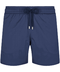 男士纯色弹力泳裤 Navy 正面图