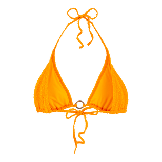 Top bikini donna a triangolo Plumetis Carota vista posteriore
