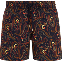 Men Swimwear Embroidered Camo Flowers - Limited Edition Navy 正面图