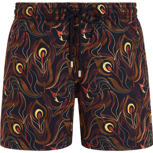 Men Swimwear Embroidered Camo Flowers - Limited Edition Navy 正面图