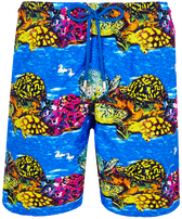 Men Swim Trunks Long Vilebrequin x Hunt Slonem Atoll front view