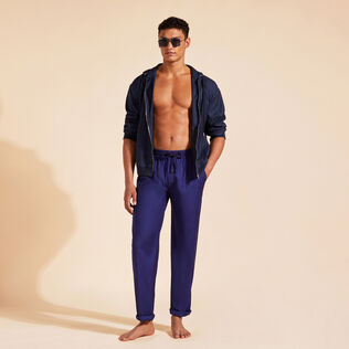 Super 120 Wollhose für Herren Midnight Details Ansicht 1