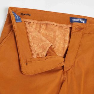 Men Tencel Gabardine Bermuda Shorts Caramel details view 2