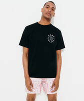 Camiseta con logotipo estampado para hombre de Vilebrequin x BAPE® BLACK Negro vista frontal desgastada