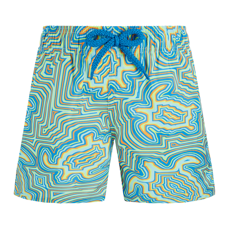 Boys Swim Shorts Ultra-light And Packable Tortues Hypnotiques - Jihin - Blue