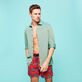 Men Cotton Shirt Solid Linden 细节视图2