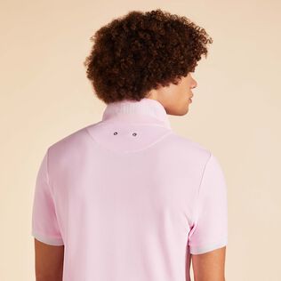 Men Cotton Polo Solid Marshmallow details view 2
