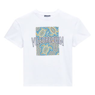Boys Cotton T-shirt Tortues Hypnotiques White front view