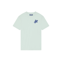 Camiseta de algodón orgánico con tortuga bordada para hombre Pacifico vista frontal