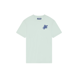 Camiseta de algodón orgánico con tortuga bordada para hombre Pacifico vista frontal