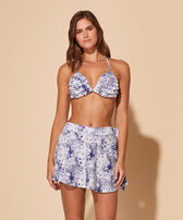 Women Mini Skirt Riviera Ink front worn view