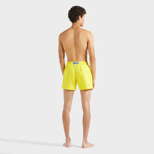 Men Stretch Short Swim trunks Solid Sun back worn view