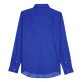 Unisex Cotton Voile Lightweight Shirt Solid Purple blue back view