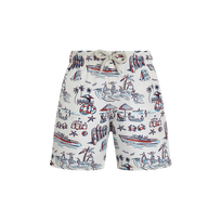 Bañador elástico con estampado Family Beach para niño - Vilebrequin x St Regis Sugar switzle vista frontal